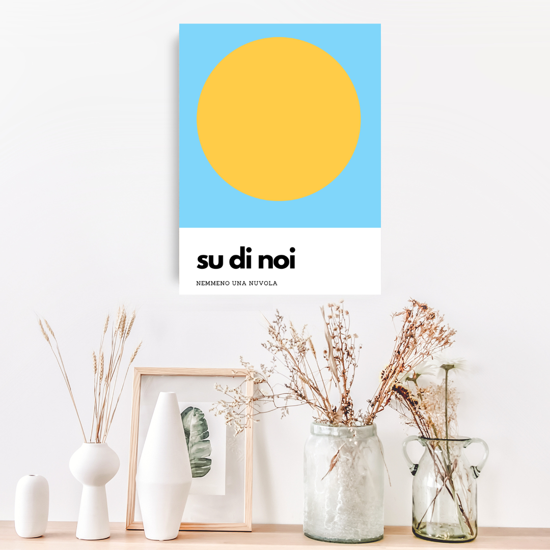 Poster su tela Su di noi, Pupo | Sole