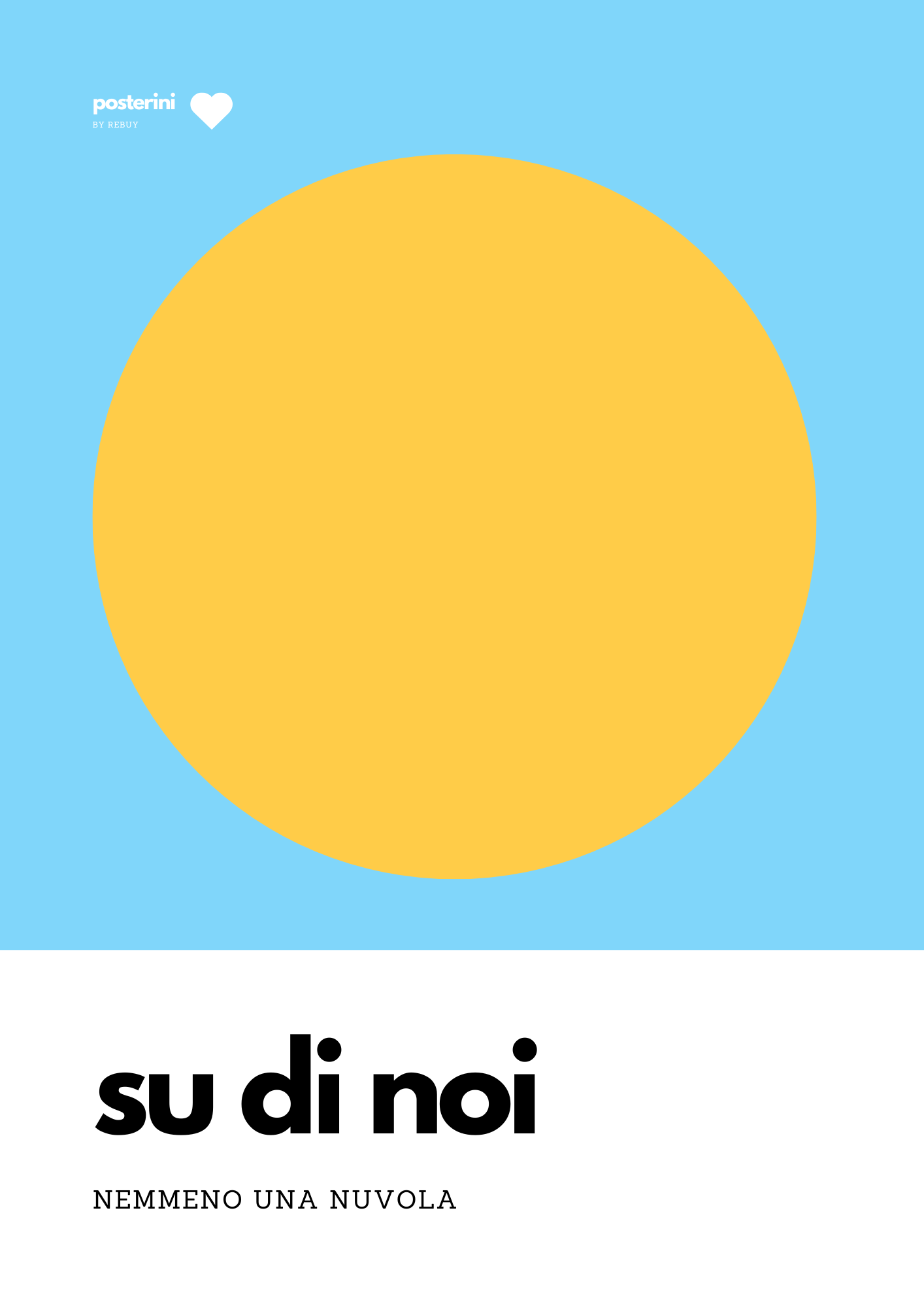 Poster su tela Su di noi, Pupo | Sole